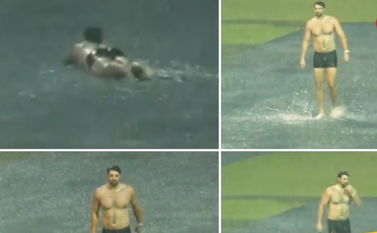 David Enjoying Rain in Bengaluru